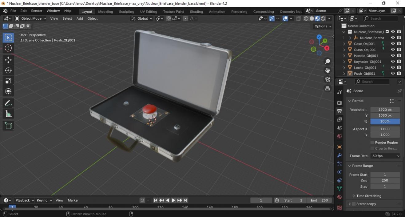 Nuclear Briefcase 3 3D model