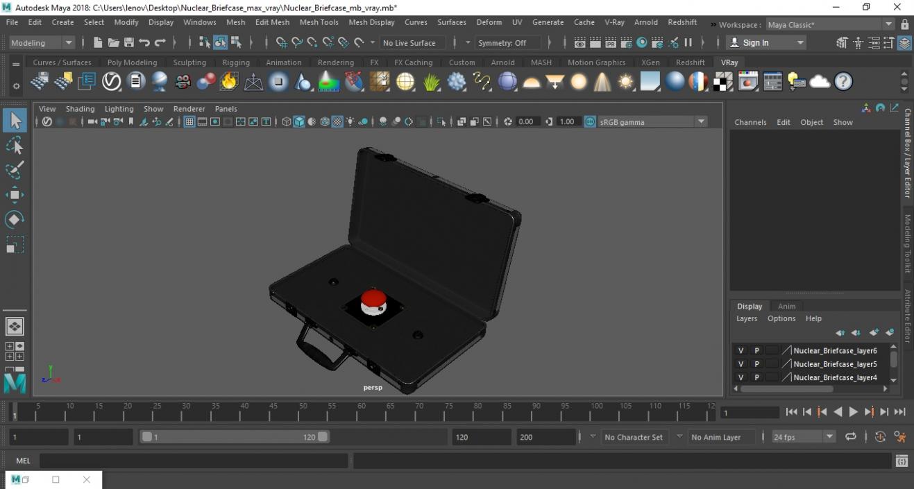 Nuclear Briefcase 3 3D model