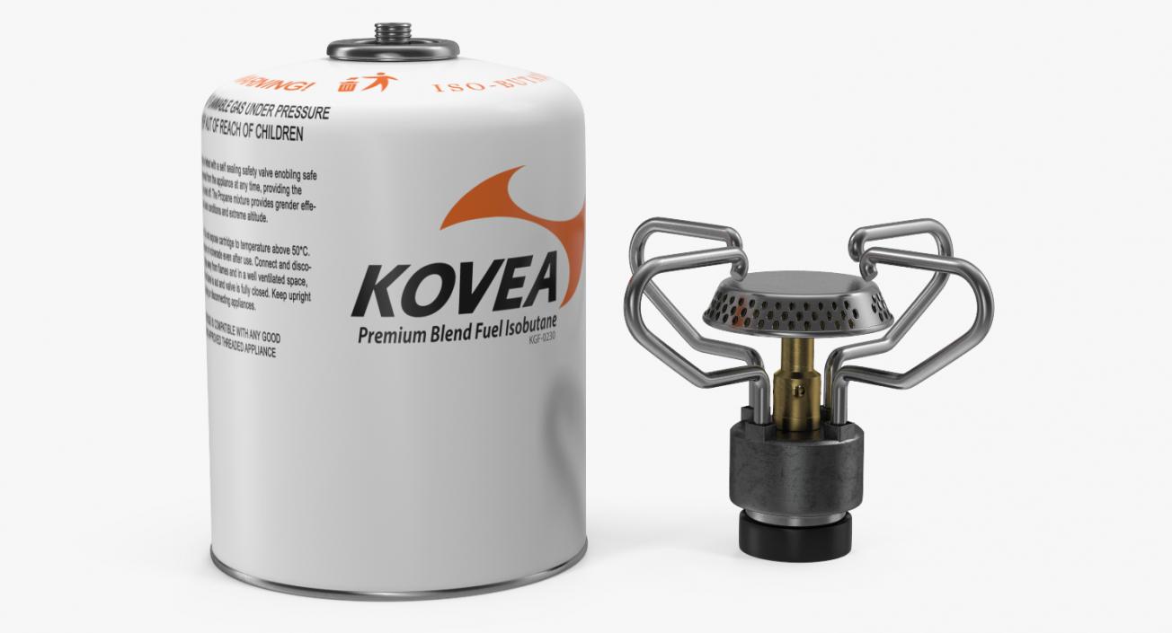 Gas Cylinder with Camping Stove Kovea 3D