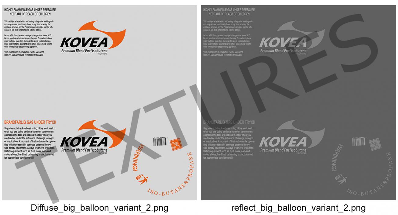 Gas Cylinder with Camping Stove Kovea 3D