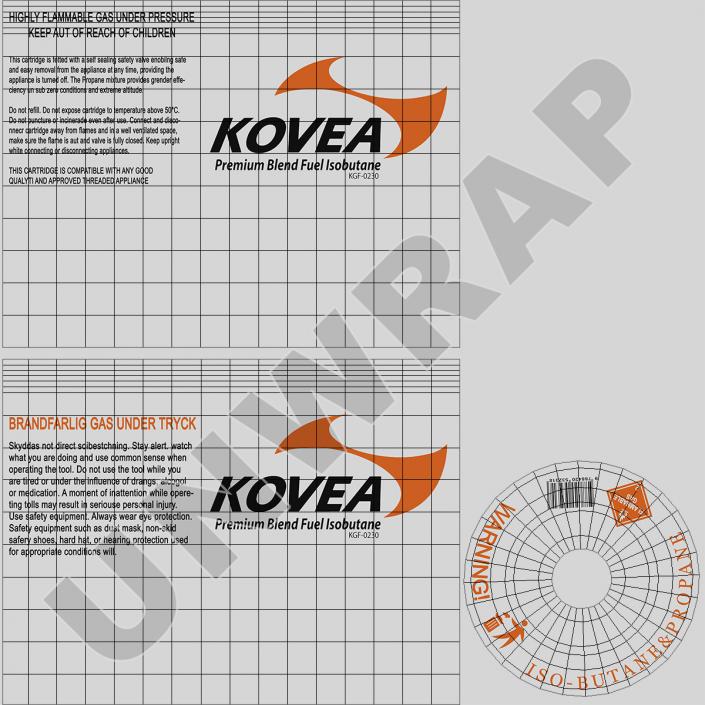 Gas Cylinder with Camping Stove Kovea 3D