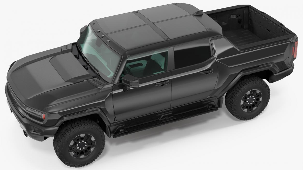 3D Electric Pickup Truck Rigged model