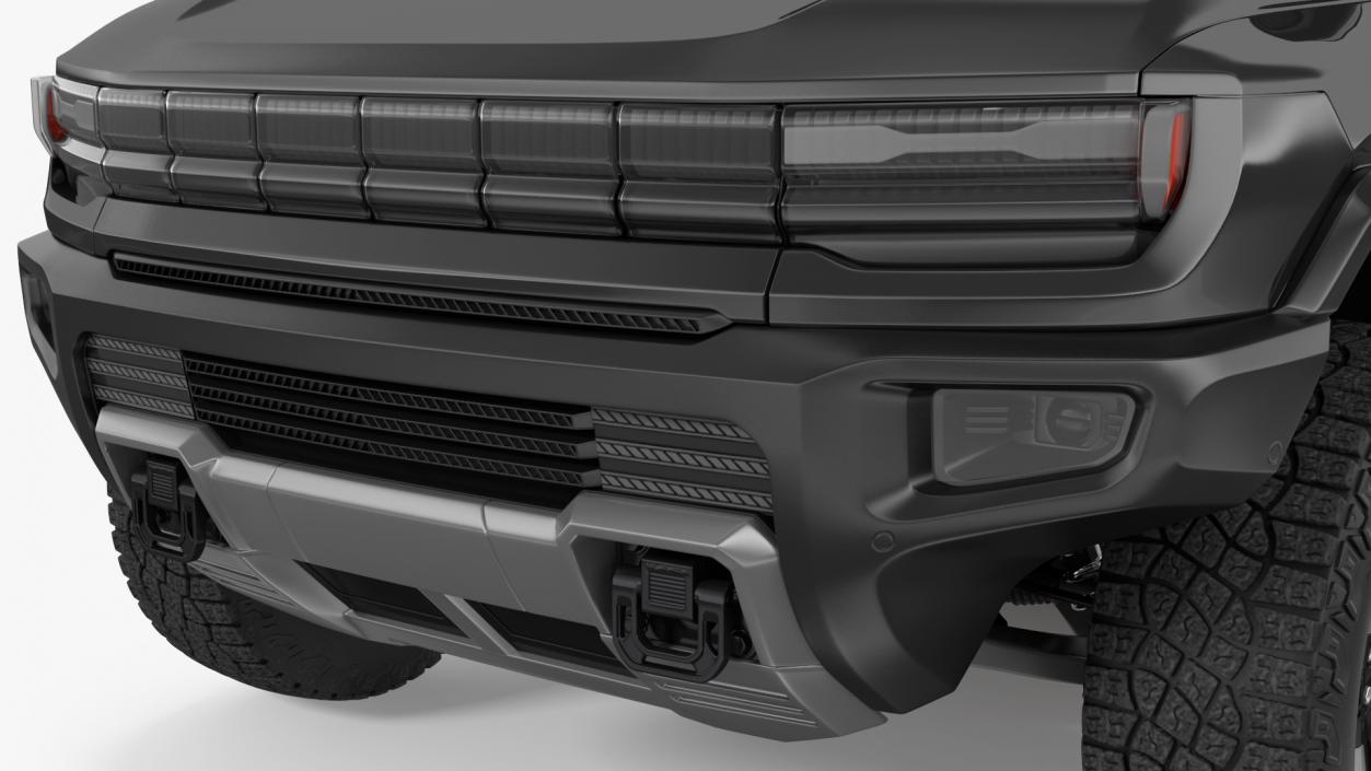 3D Electric Pickup Truck Rigged model