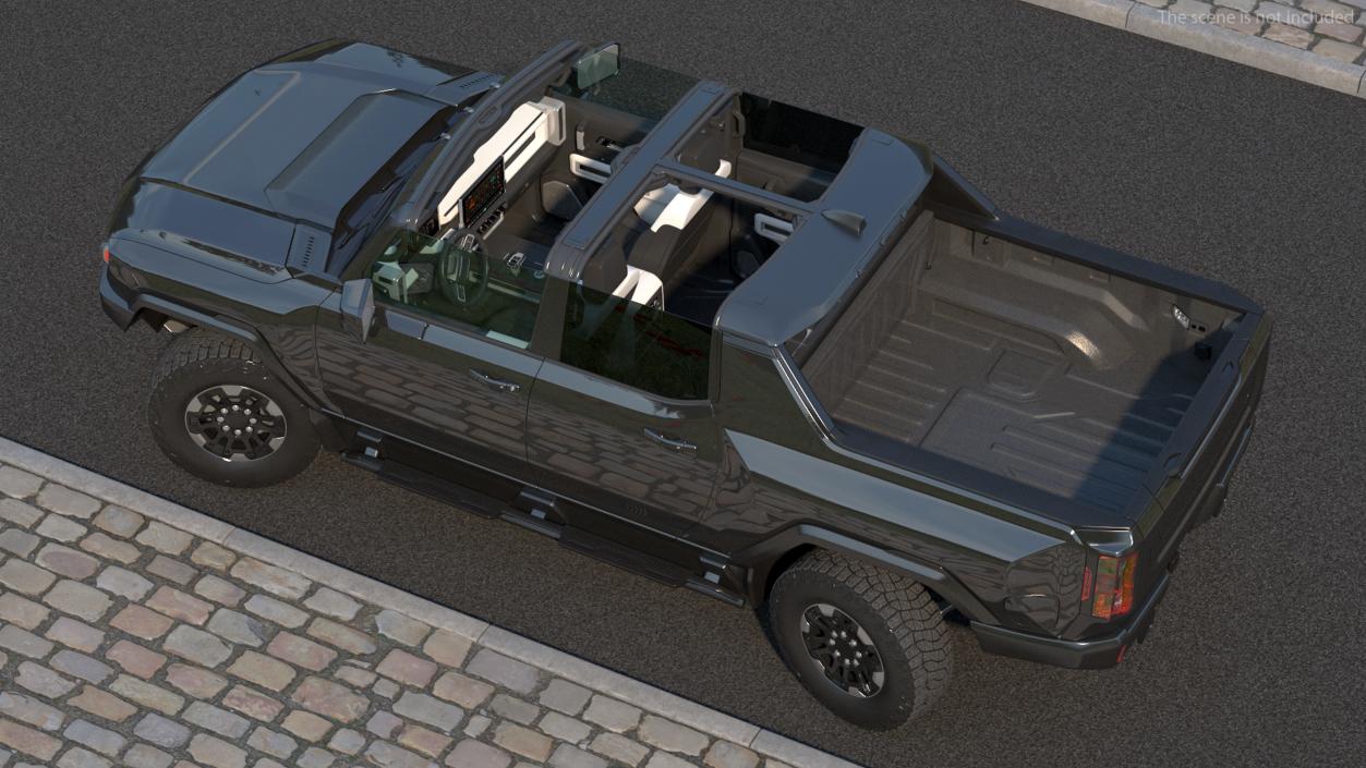 3D Electric Pickup Truck Rigged model