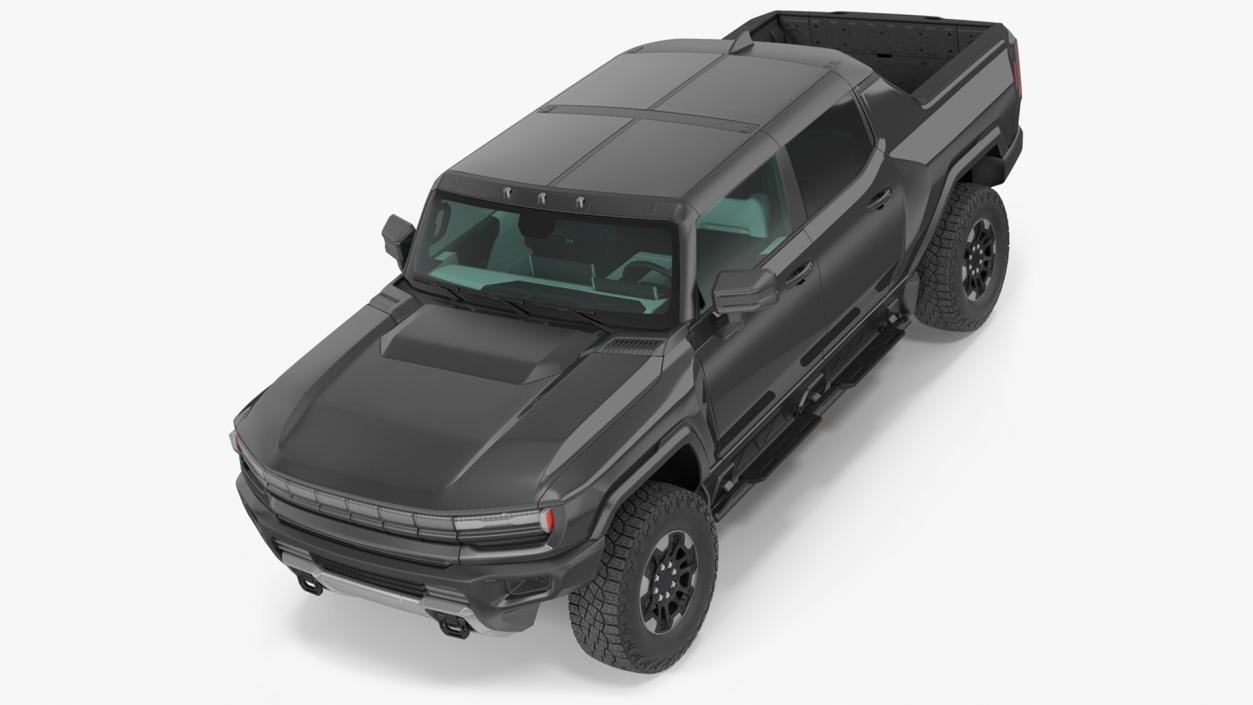 3D Electric Pickup Truck Rigged model