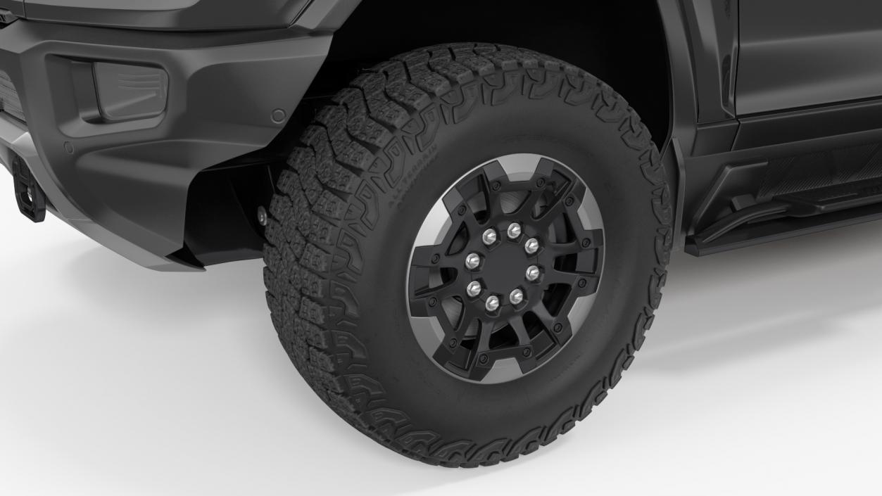 3D Electric Pickup Truck Rigged model