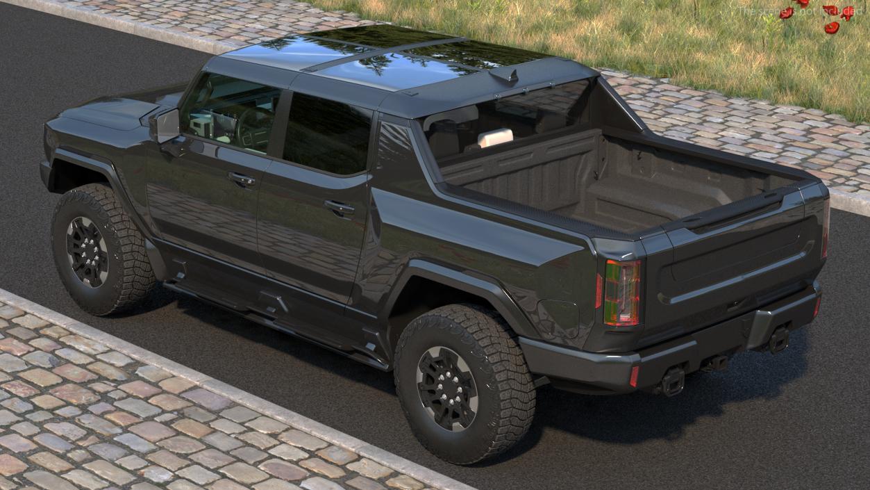 3D Electric Pickup Truck Rigged model