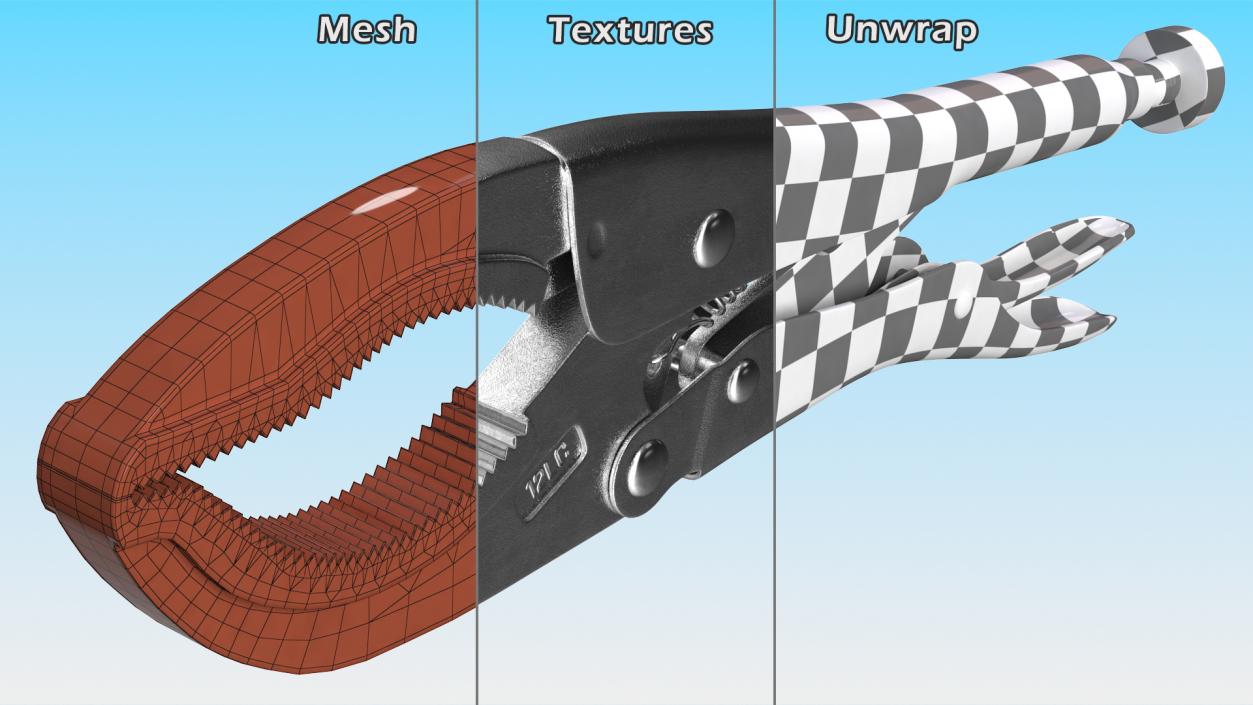 3D Vise Grips Collection 3 model