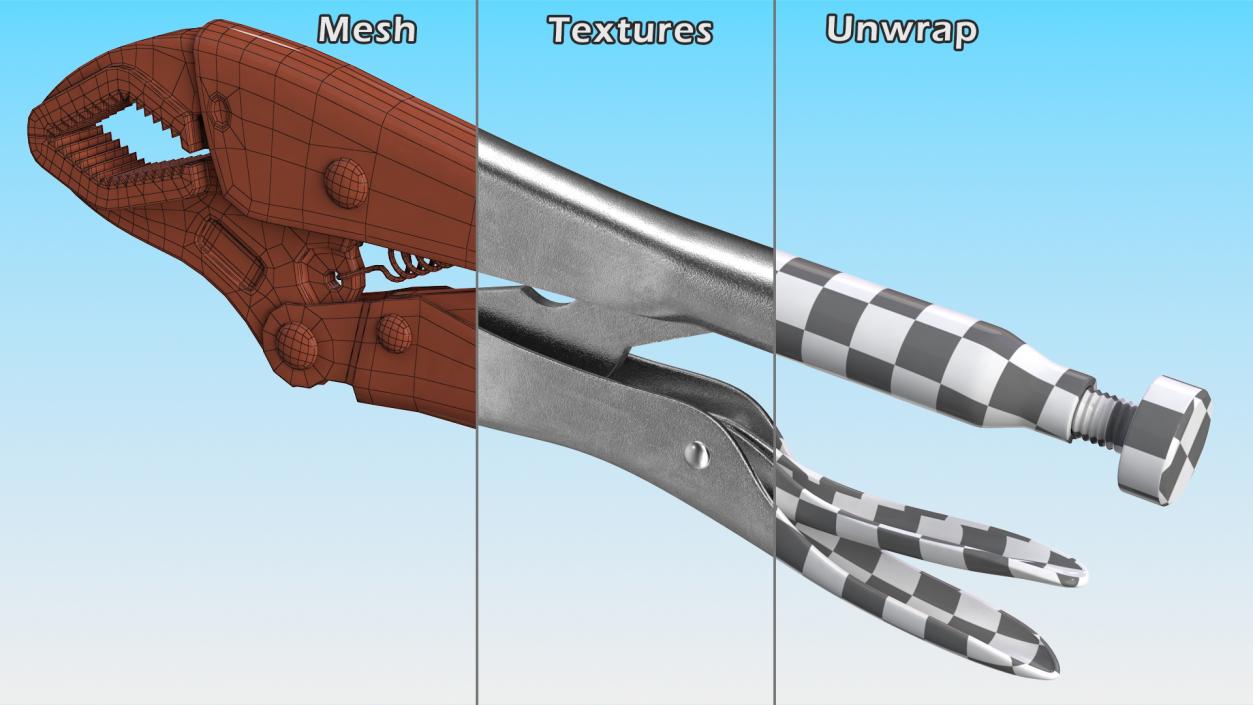 3D Vise Grips Collection 3 model