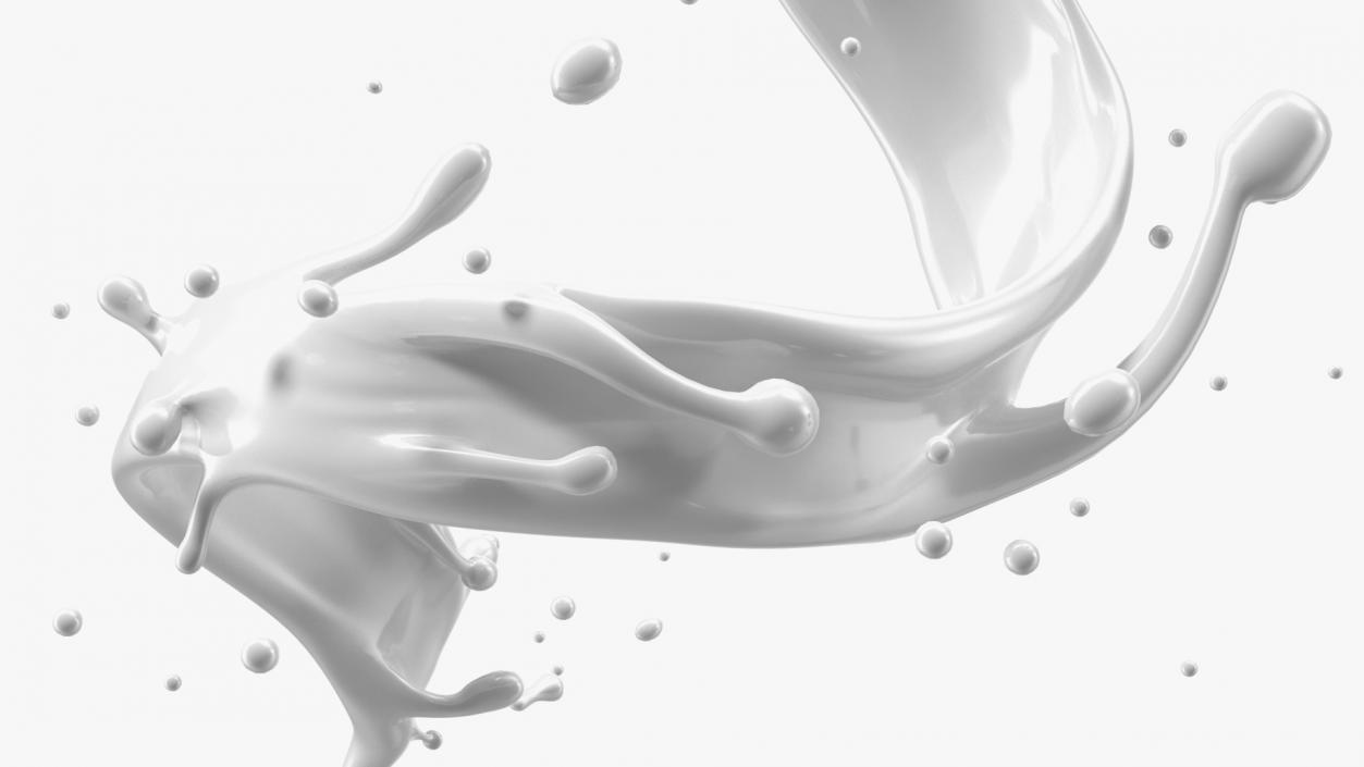 3D Milk Splash Spiral model