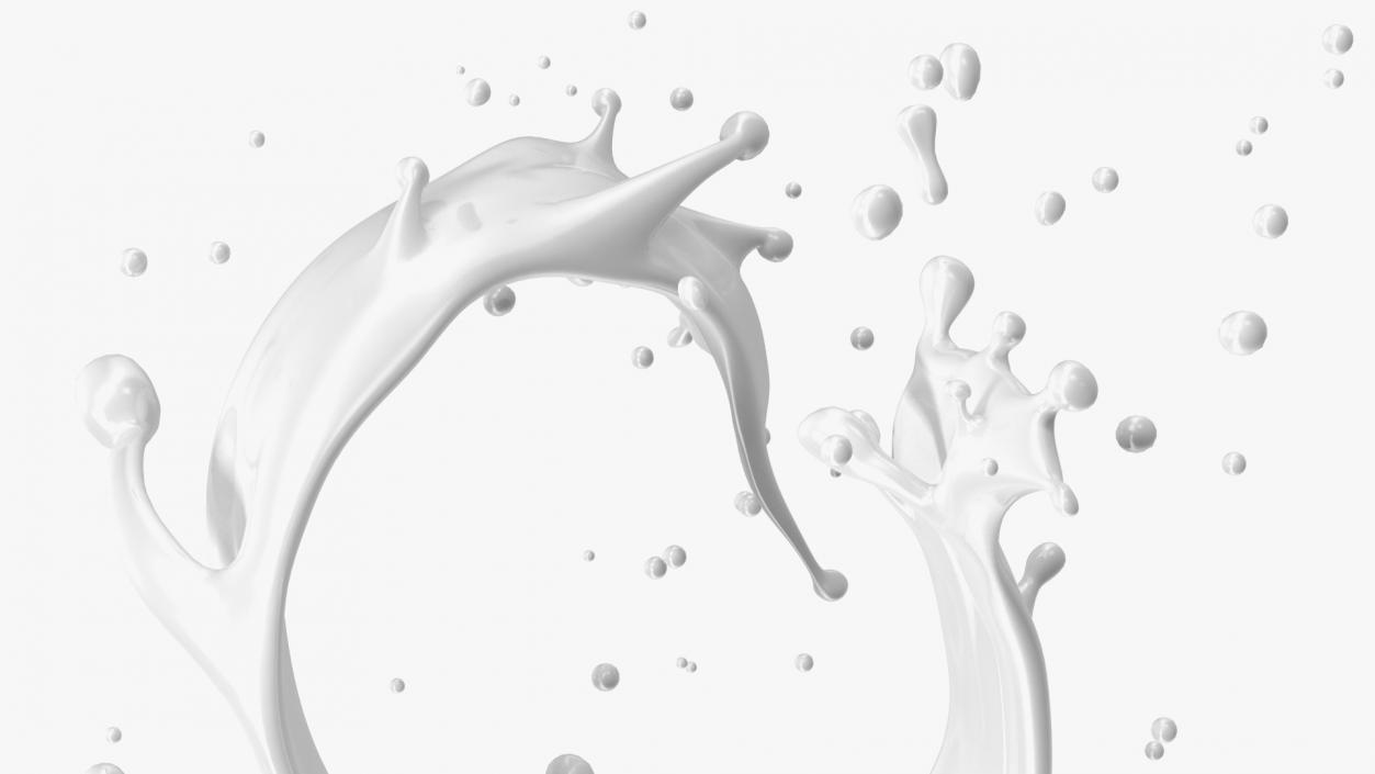 3D Milk Splash Spiral model