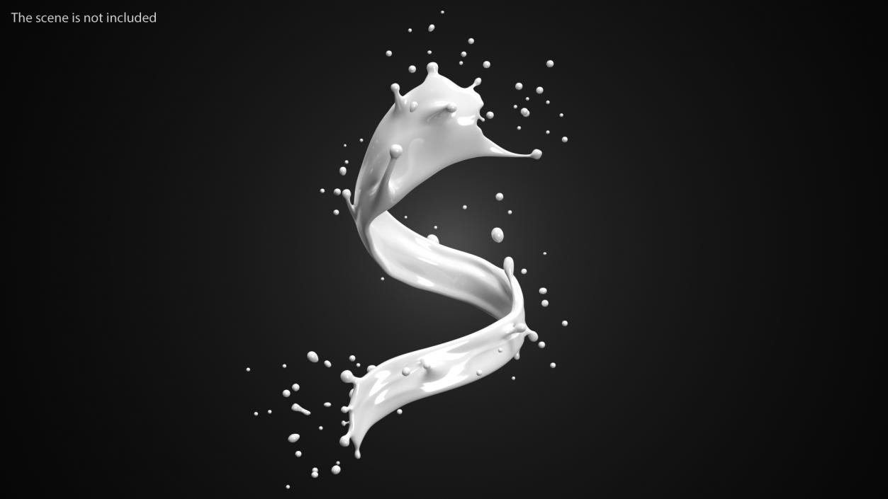 3D Milk Splash Spiral model