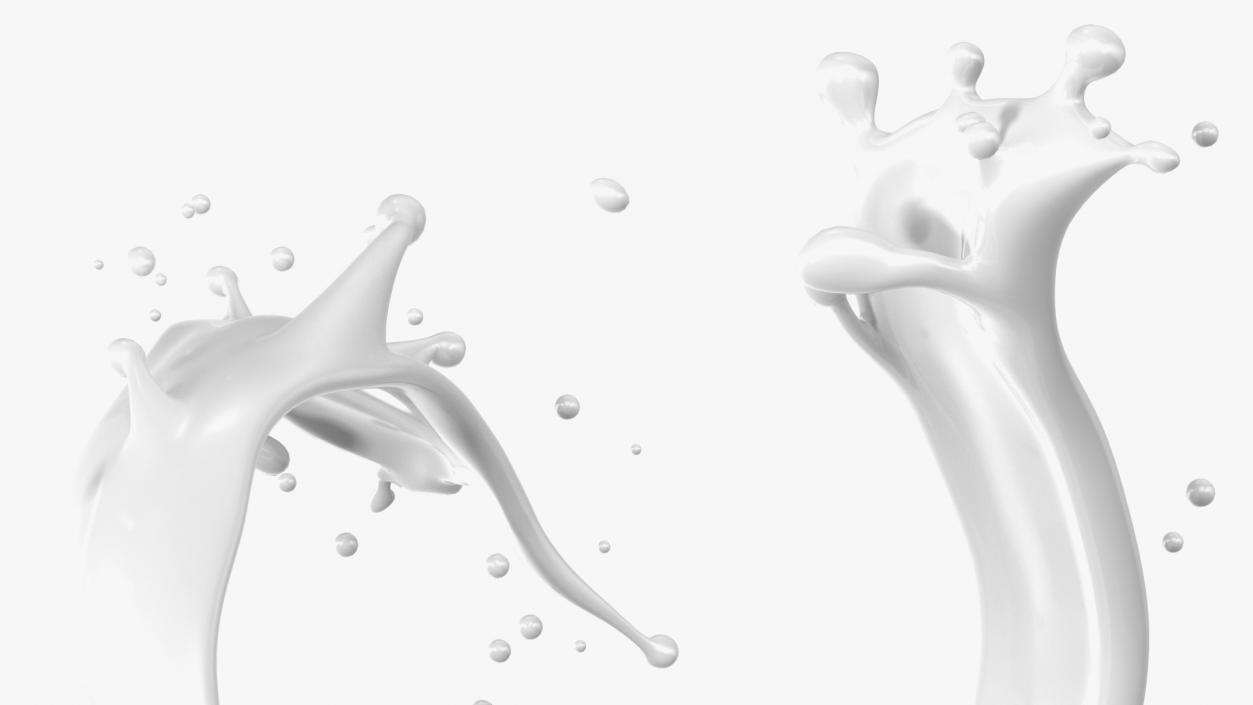 3D Milk Splash Spiral model