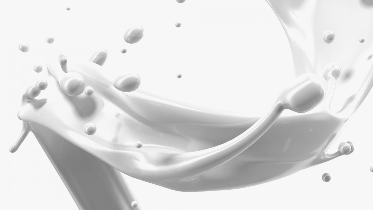 3D Milk Splash Spiral model