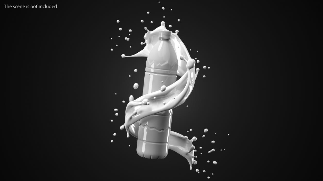 3D Milk Splash Spiral model