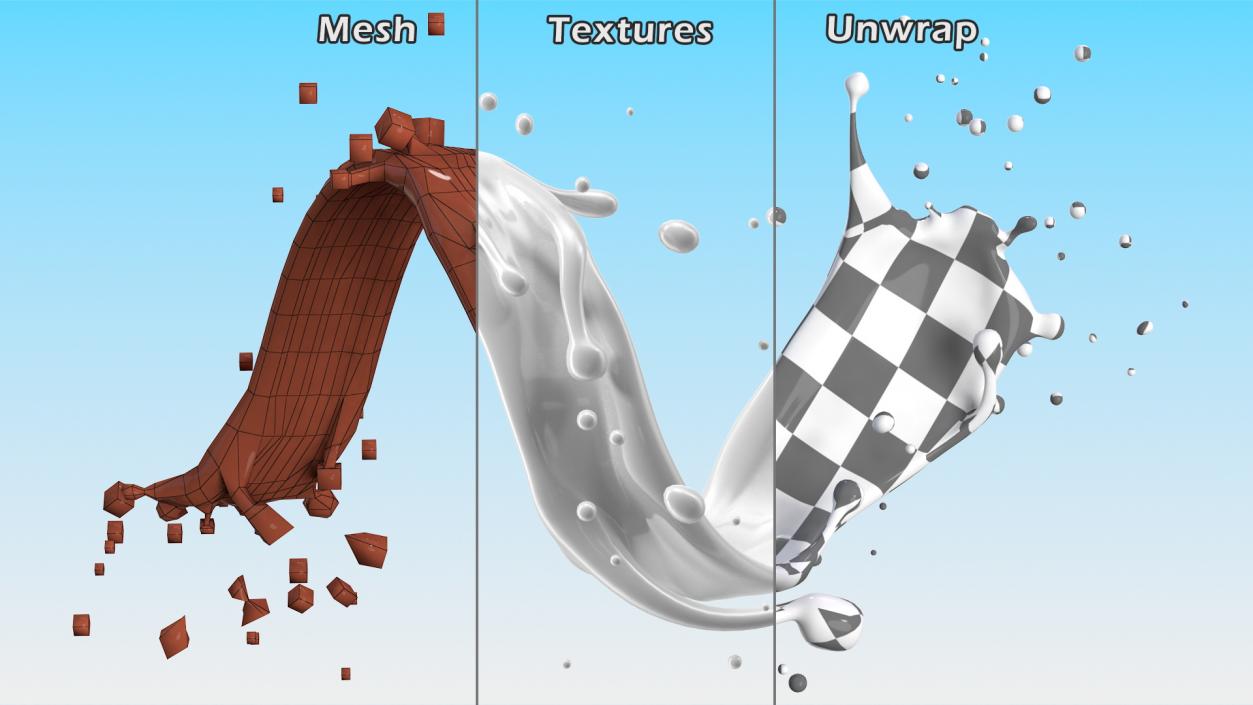 3D Milk Splash Spiral model