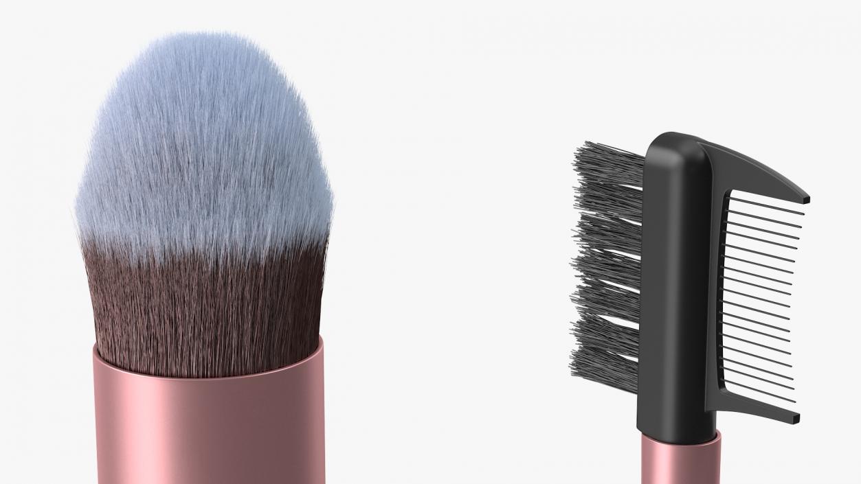 3D model Tapered Brush with Eyebrow and Lash Brush Fur