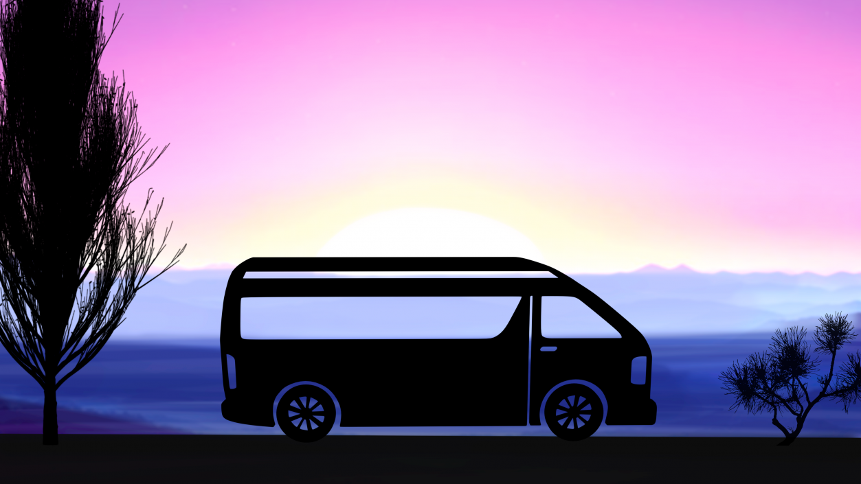 3D Van Silhouette 2