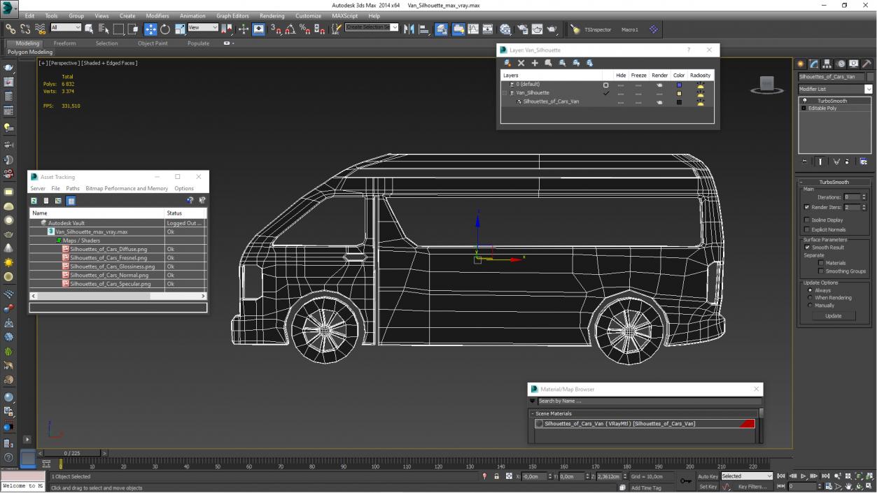 3D Van Silhouette 2