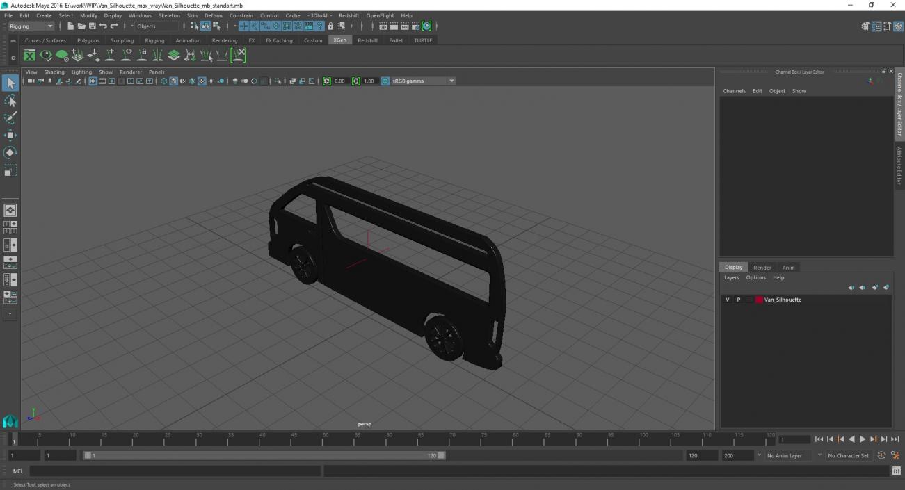 3D Van Silhouette 2