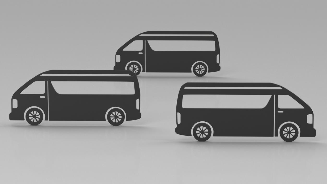 3D Van Silhouette 2