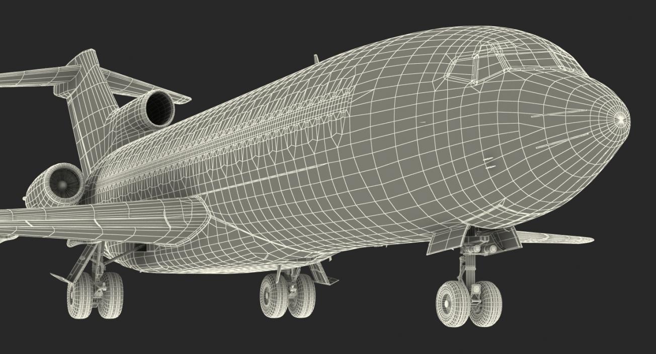 Boeing 727-100 Generic Rigged 3D model