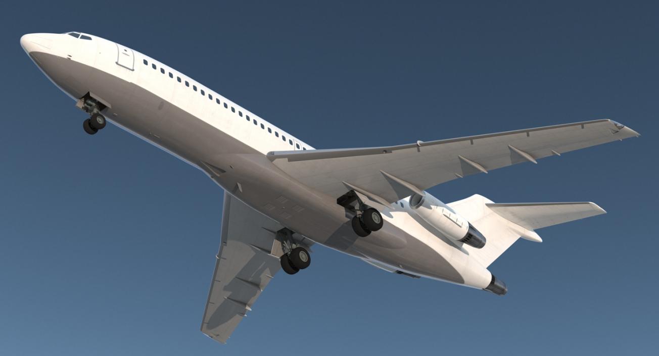 Boeing 727-100 Generic Rigged 3D model