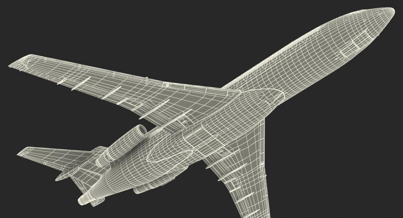 Boeing 727-100 Generic Rigged 3D model