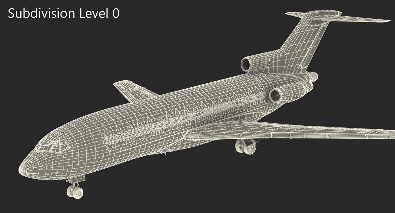 Boeing 727-100 Generic Rigged 3D model