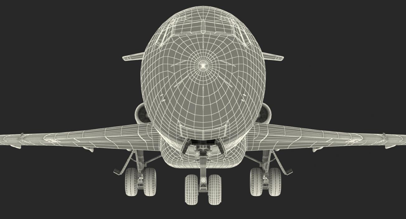 Boeing 727-100 Generic Rigged 3D model