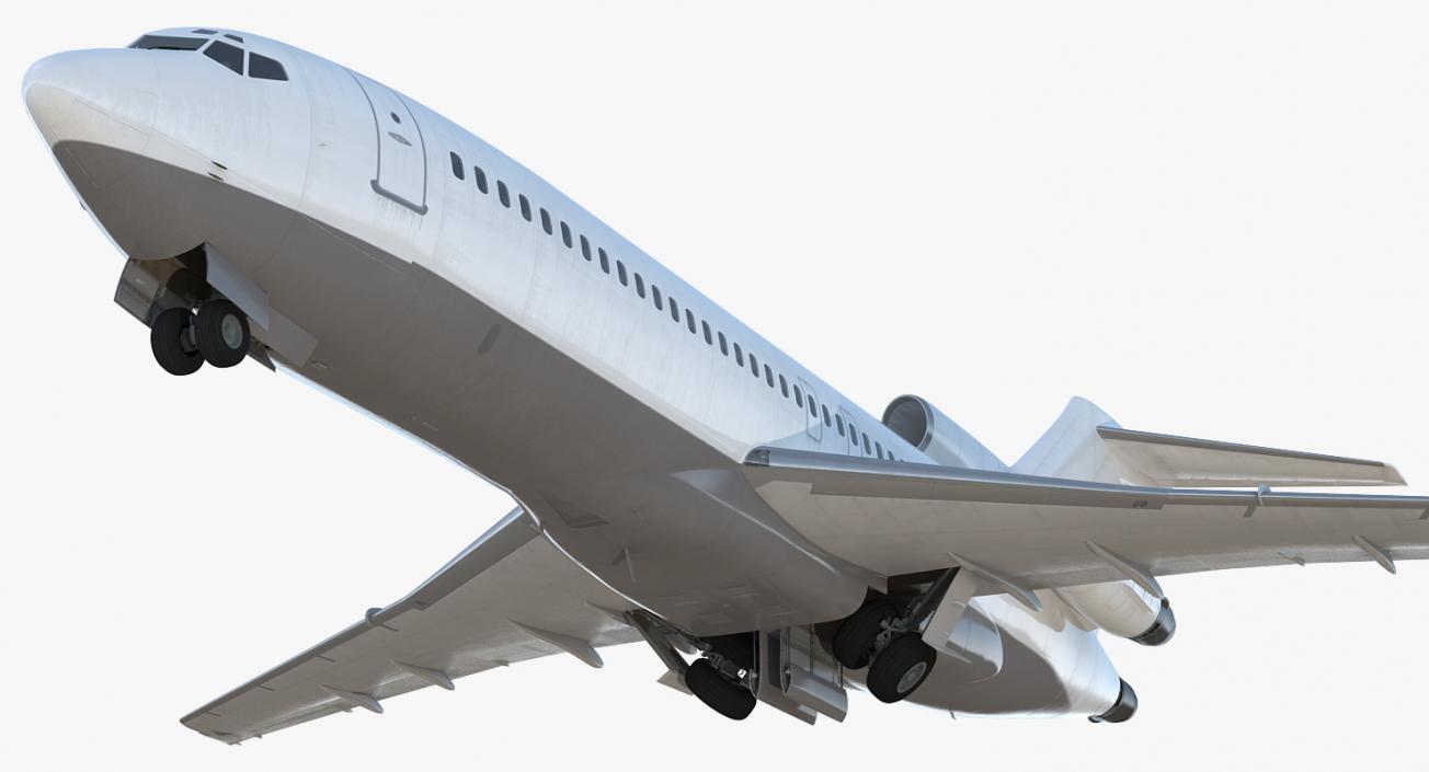 Boeing 727-100 Generic Rigged 3D model