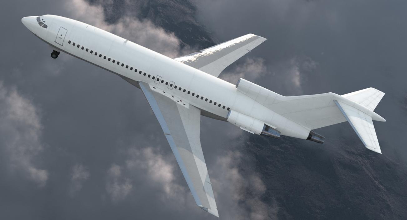 Boeing 727-100 Generic Rigged 3D model