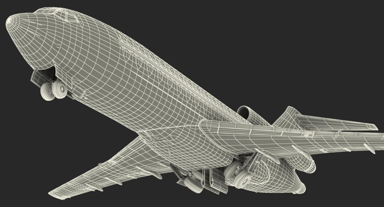 Boeing 727-100 Generic Rigged 3D model