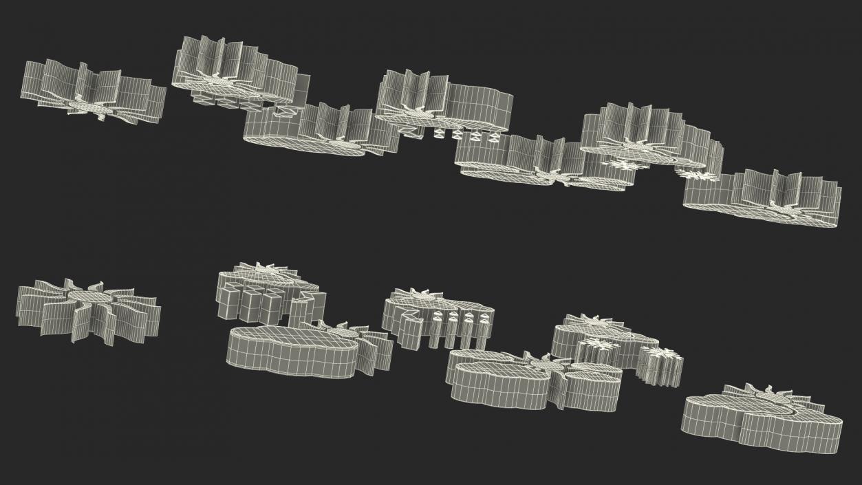 Meteorology Symbols with Sun Set 3D