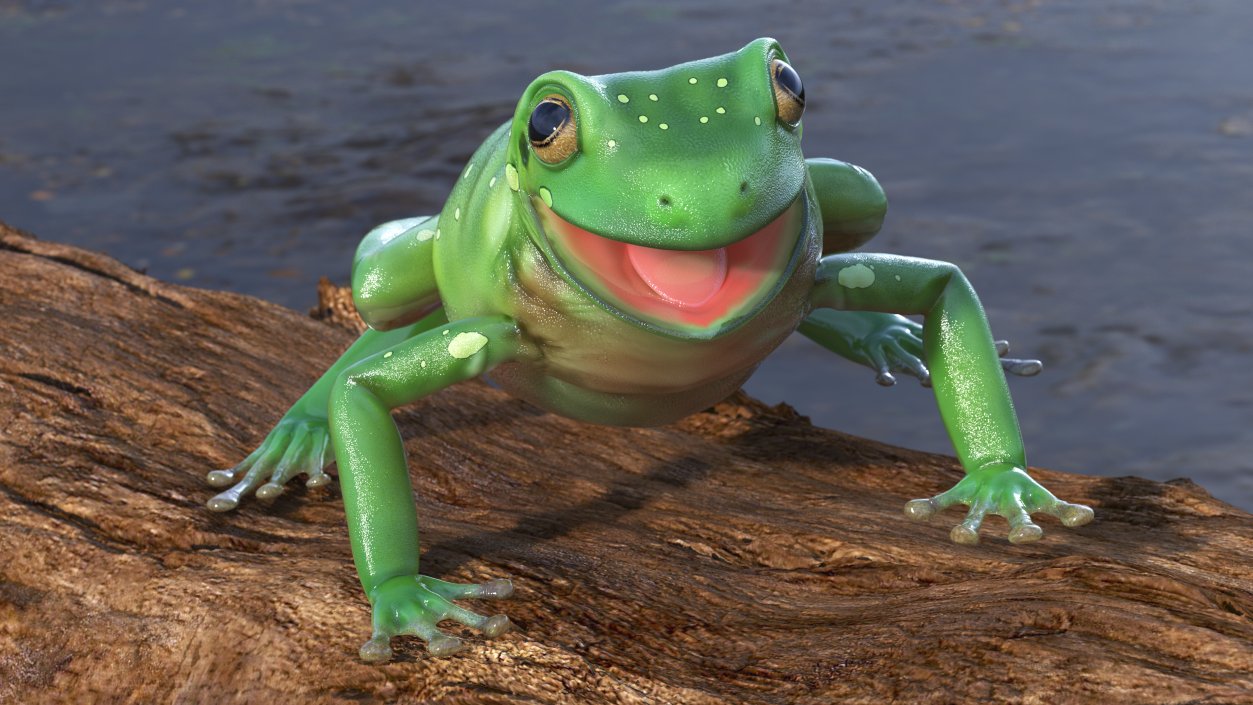 Realistic Tree Frog 3D model