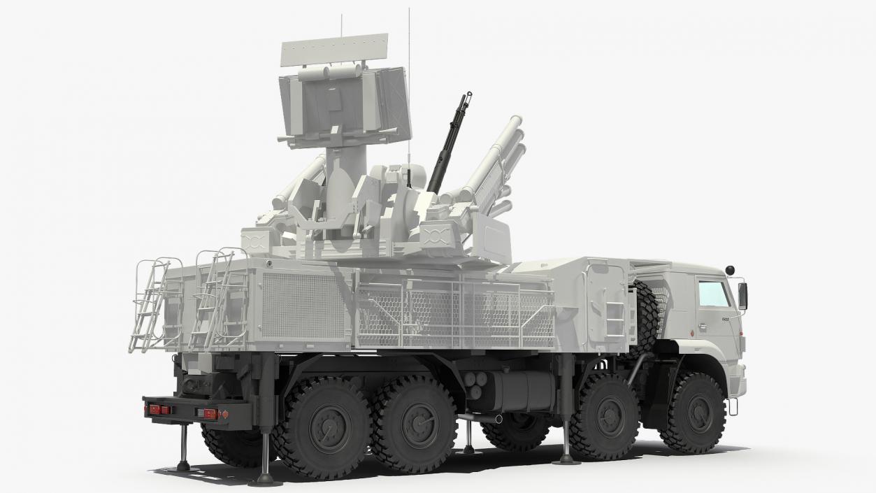 Pantsir S1 SA-22 Deployed Position 3D model