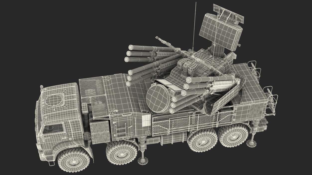 Pantsir S1 SA-22 Deployed Position 3D model