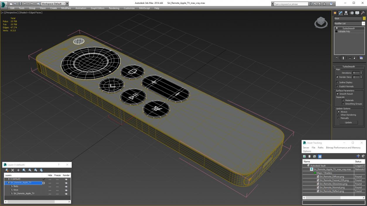 3D model Siri Remote Apple TV