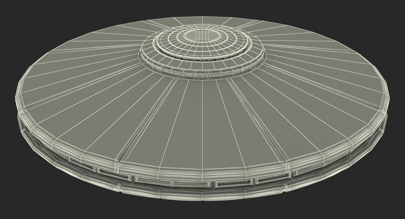 UFO Flying Saucer Rigged 3D model