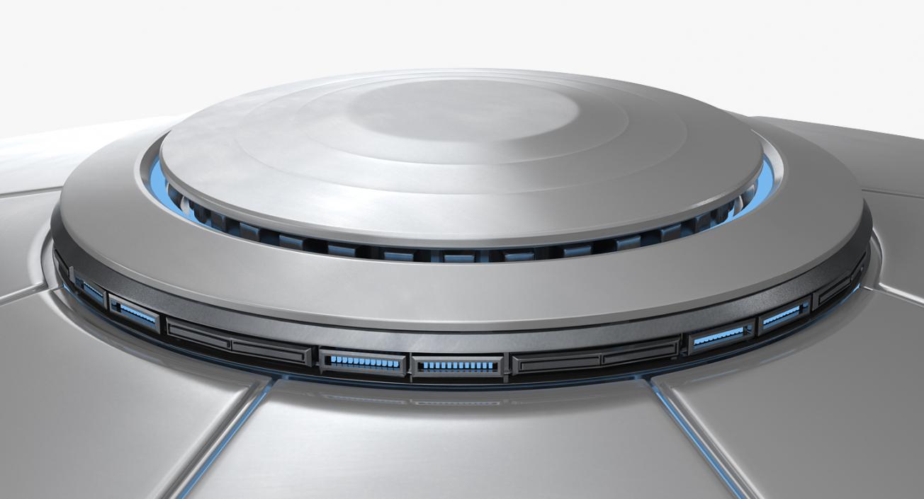 UFO Flying Saucer Rigged 3D model