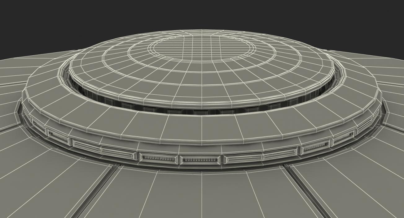 UFO Flying Saucer Rigged 3D model