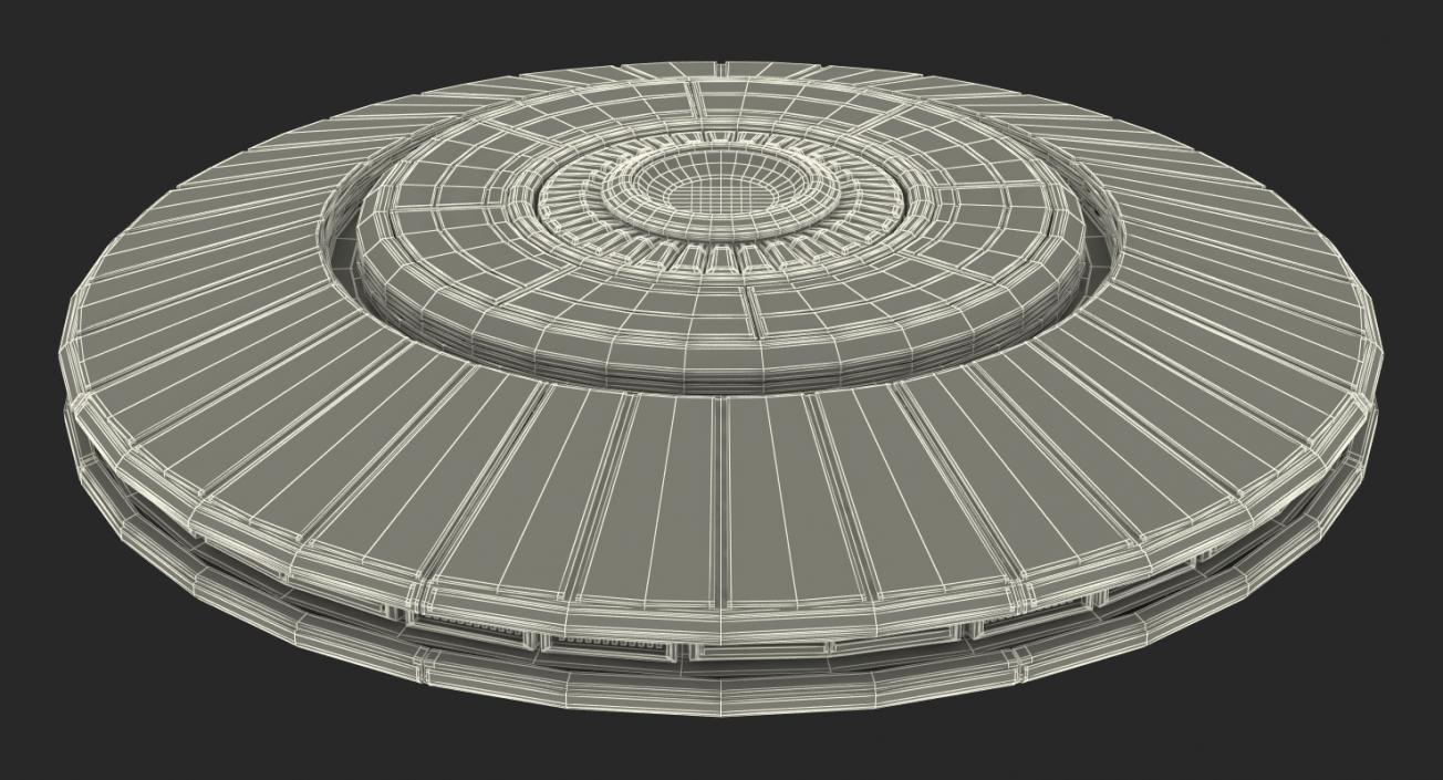 UFO Flying Saucer Rigged 3D model