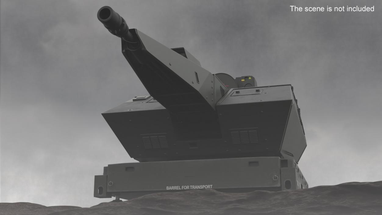 3D model Barrel Skynex Air Defense System Green Rigged