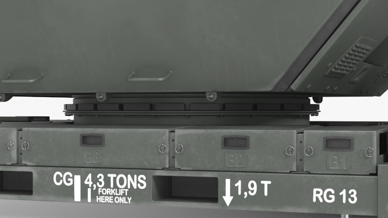 3D model Barrel Skynex Air Defense System Green Rigged