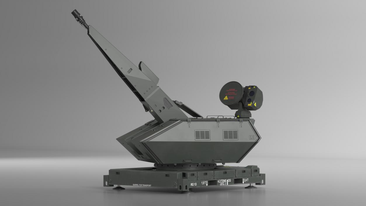 3D model Barrel Skynex Air Defense System Green Rigged