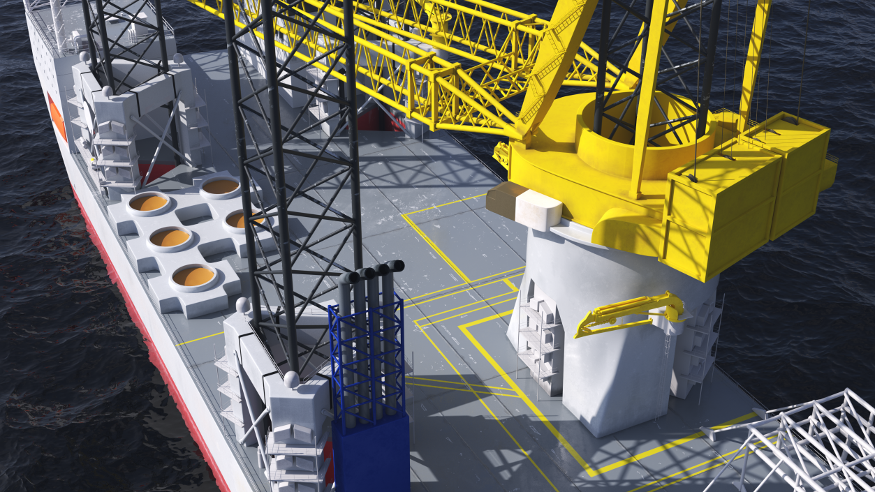 3D Crane for Floating Construction Vessel model