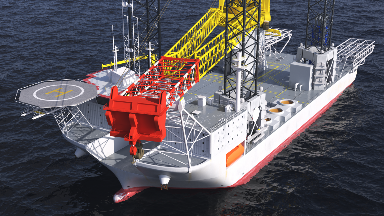 3D Crane for Floating Construction Vessel model