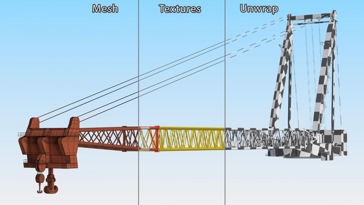 3D Crane for Floating Construction Vessel model