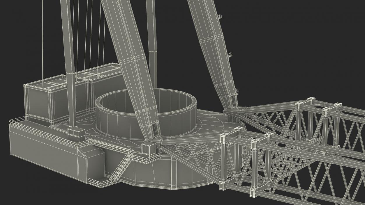 3D Crane for Floating Construction Vessel model