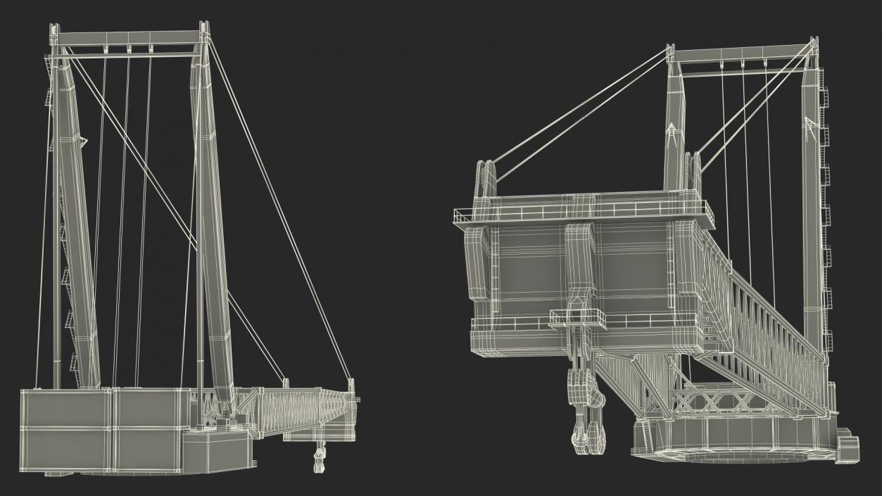 3D Crane for Floating Construction Vessel model